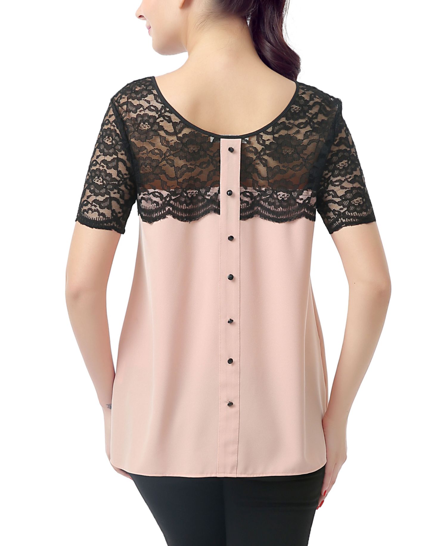 Women's Lace Trim Blouse