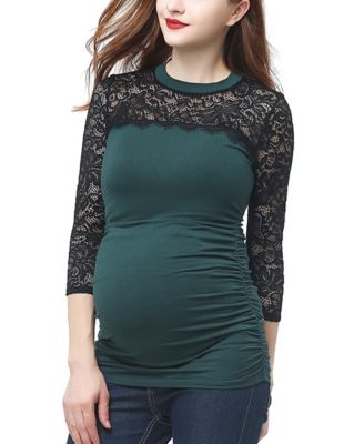 Maternity Peyton Lace Trim Top
