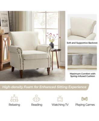 Mooresville Upholstered Armchair with Solid Wood Legs