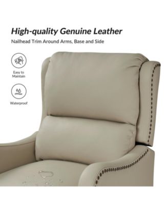 1 piece Leather Pushback Recliner chair