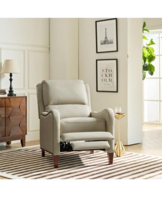 1 piece Leather Pushback Recliner chair