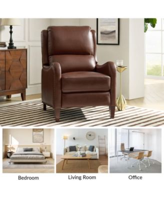 1 piece Leather Pushback Recliner chair