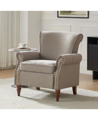 Mooresville Upholstered Armchair with Solid Wood Legs