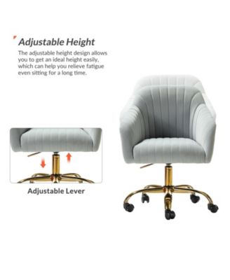 Velvet Home Office Desk Chair Height Adjustable Chair