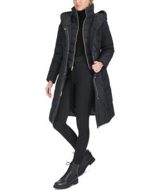 ★Cole Haan Signature Hooded Down Maxi Puffer Coat★ロング Cole Haan Women's Bibbed Hooded Puffer Coat - Macy's