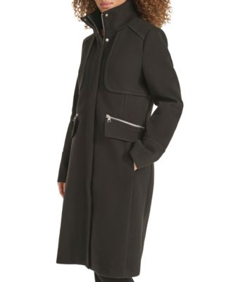 Women's Zip-Front Boucl&eacute; Coat, Created for Macy's