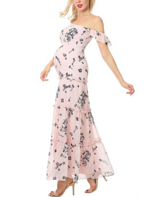 Maternity Charity Smocked Maxi Dress