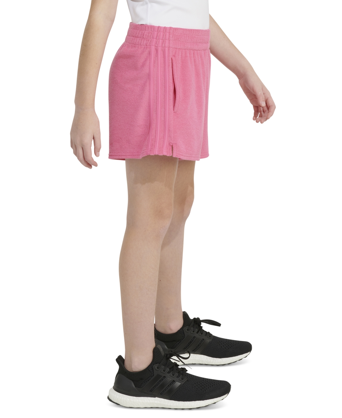 adidas Big Girls Elastic-Waistband Terry Cloth All Day Shorts