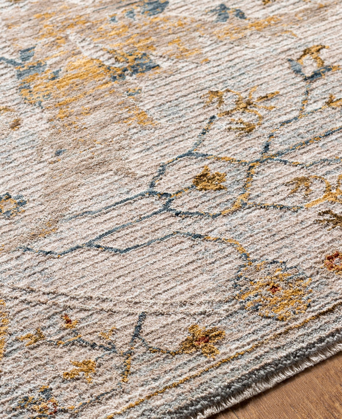 Surya Reina Ren-2300 5'3x5'3 Round Area Rug In Silver