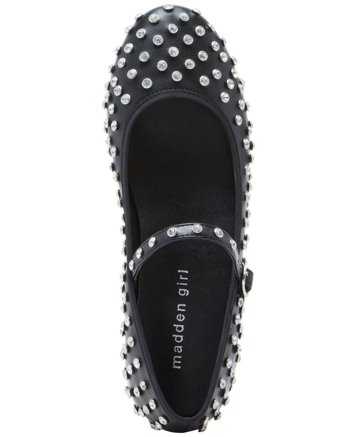 Madden Girl Tutuu-r Block-Heel Mary Jane Flats -Rhinestone