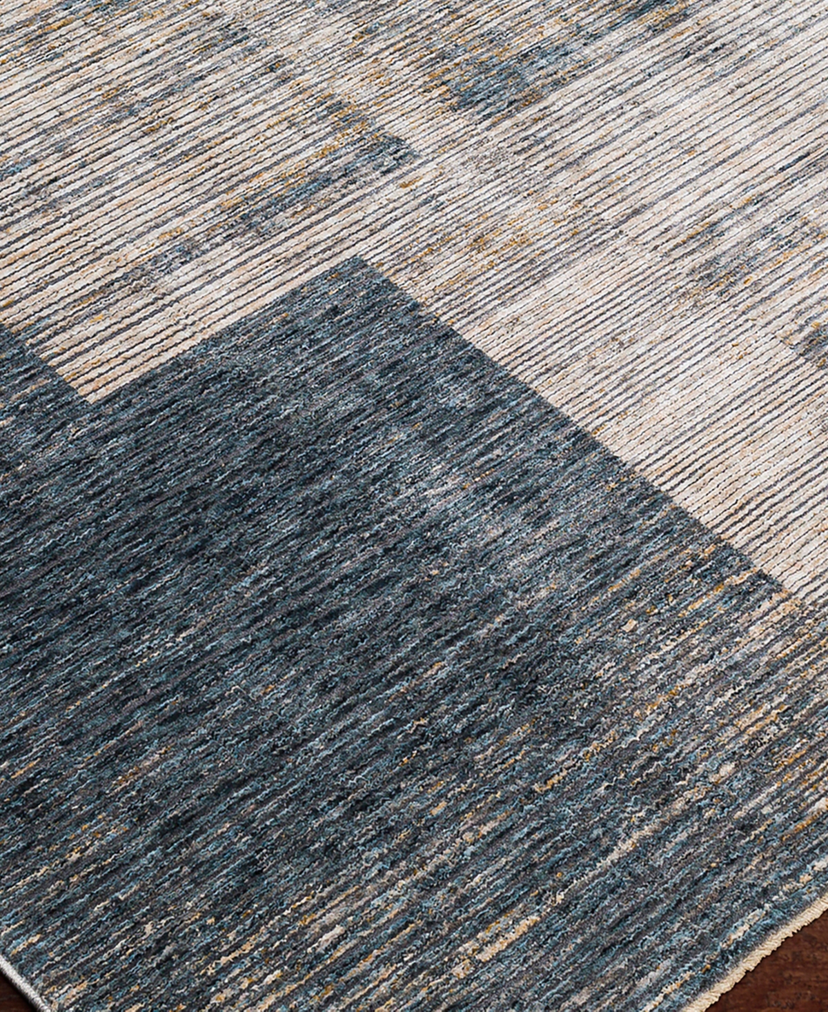 Surya Cardiff Cdf-2311 5'3x5'3 Round Area Rug In Teal- Gray