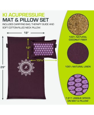 Ki Acupressure Mat, Pillow and Carrier Bag Set