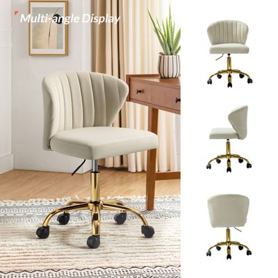 VEBREDA High Adjustable Back Executive Office Chair with Armrest-Brown