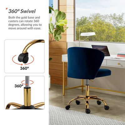 VEBREDA High Adjustable Back Executive Office Chair with Armrest-Brown