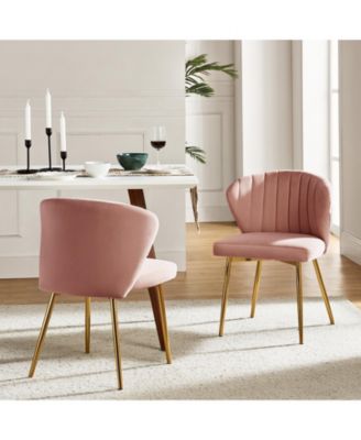 Aruna Velvet Side Chair with Metal Legs