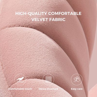 Aruna Velvet Side Chair with Metal Legs