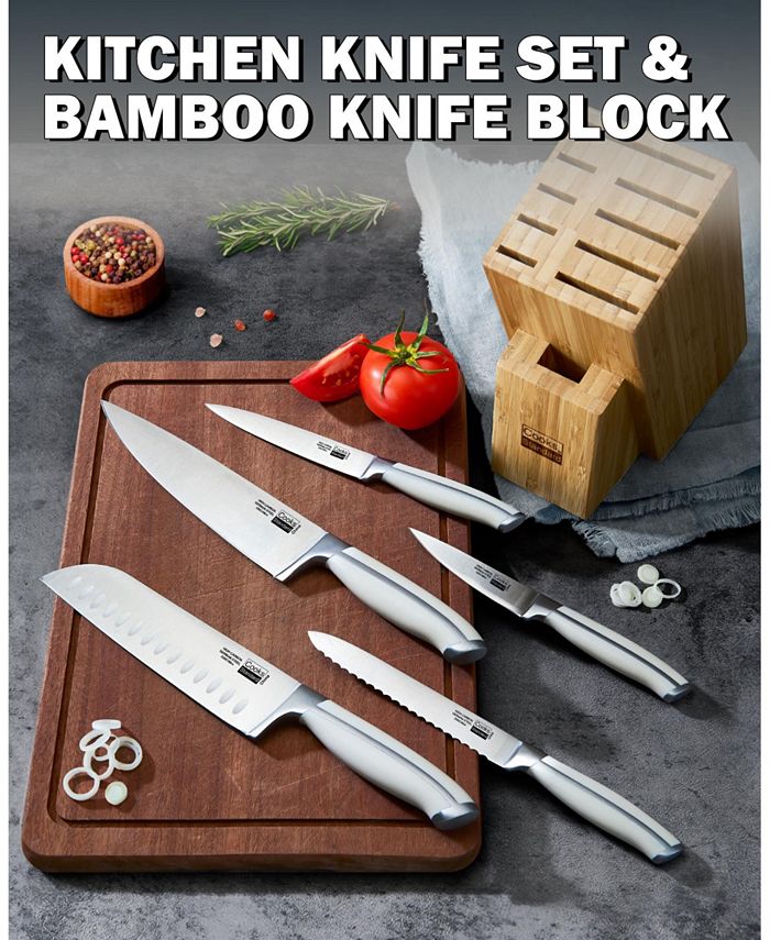 Cooks Standard Kitchen Knife Set with Block 6Piece, Stainless Steel