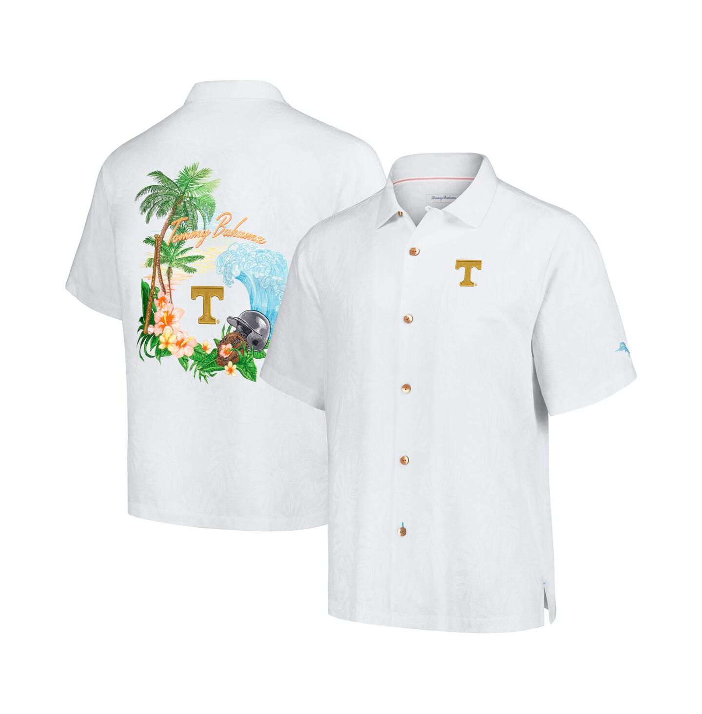 Мужская рубашка Tommy Bahama White Tennessee Volunteers Castaway Game Camp Button-Up — фото 1