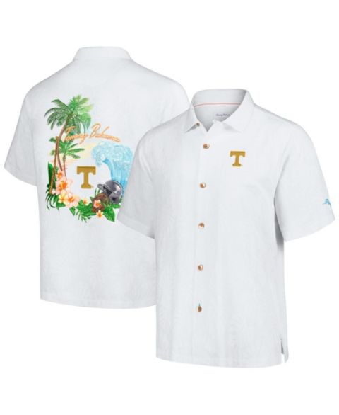 Мужская рубашка Tommy Bahama White Tennessee Volunteers Castaway Game Camp Button-Up