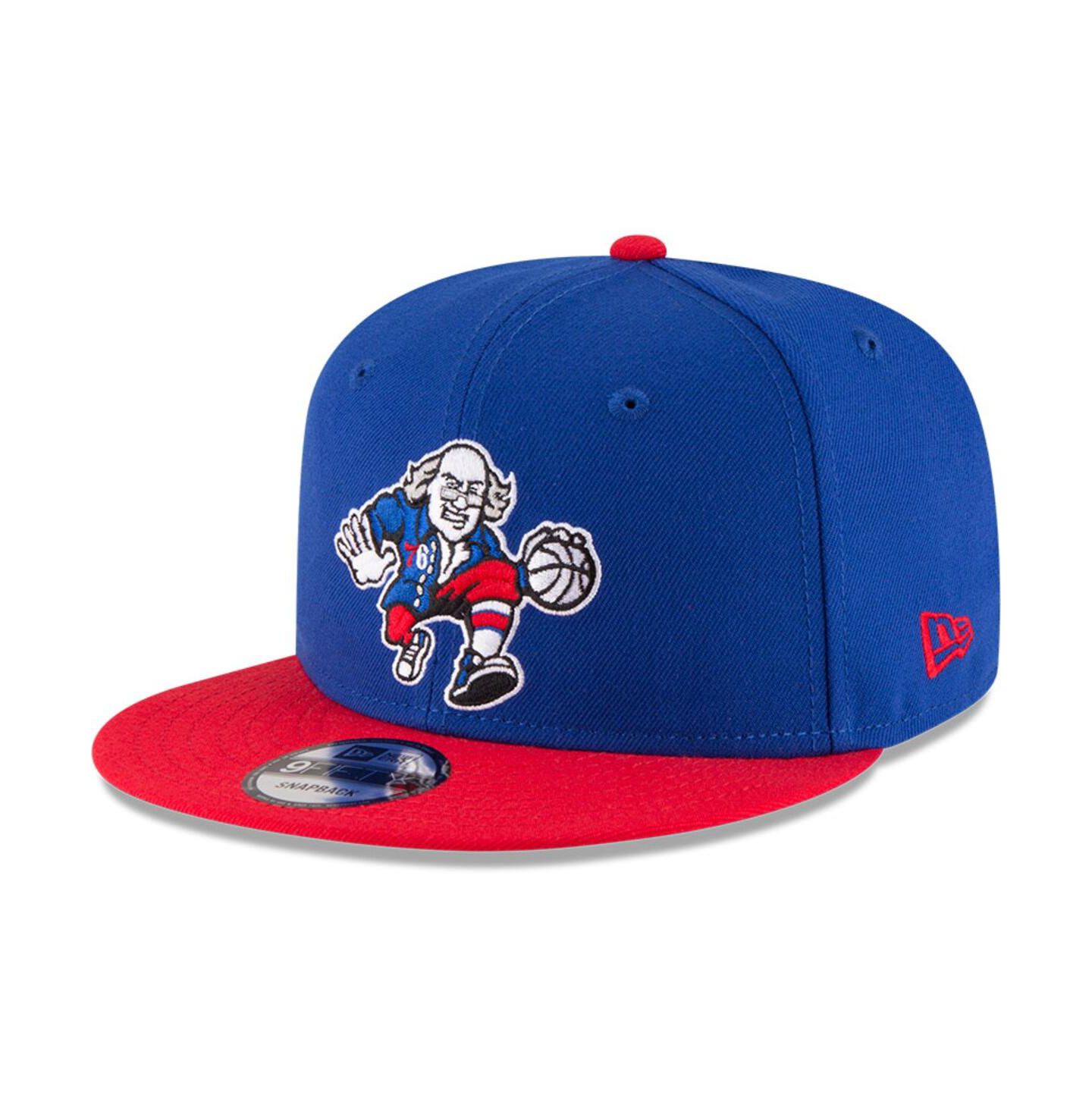 Мужская кепка New Era Royal/Red Philadelphia 76ers 2-Tone 9fifty Adjustable Snapback Hat — фото 1