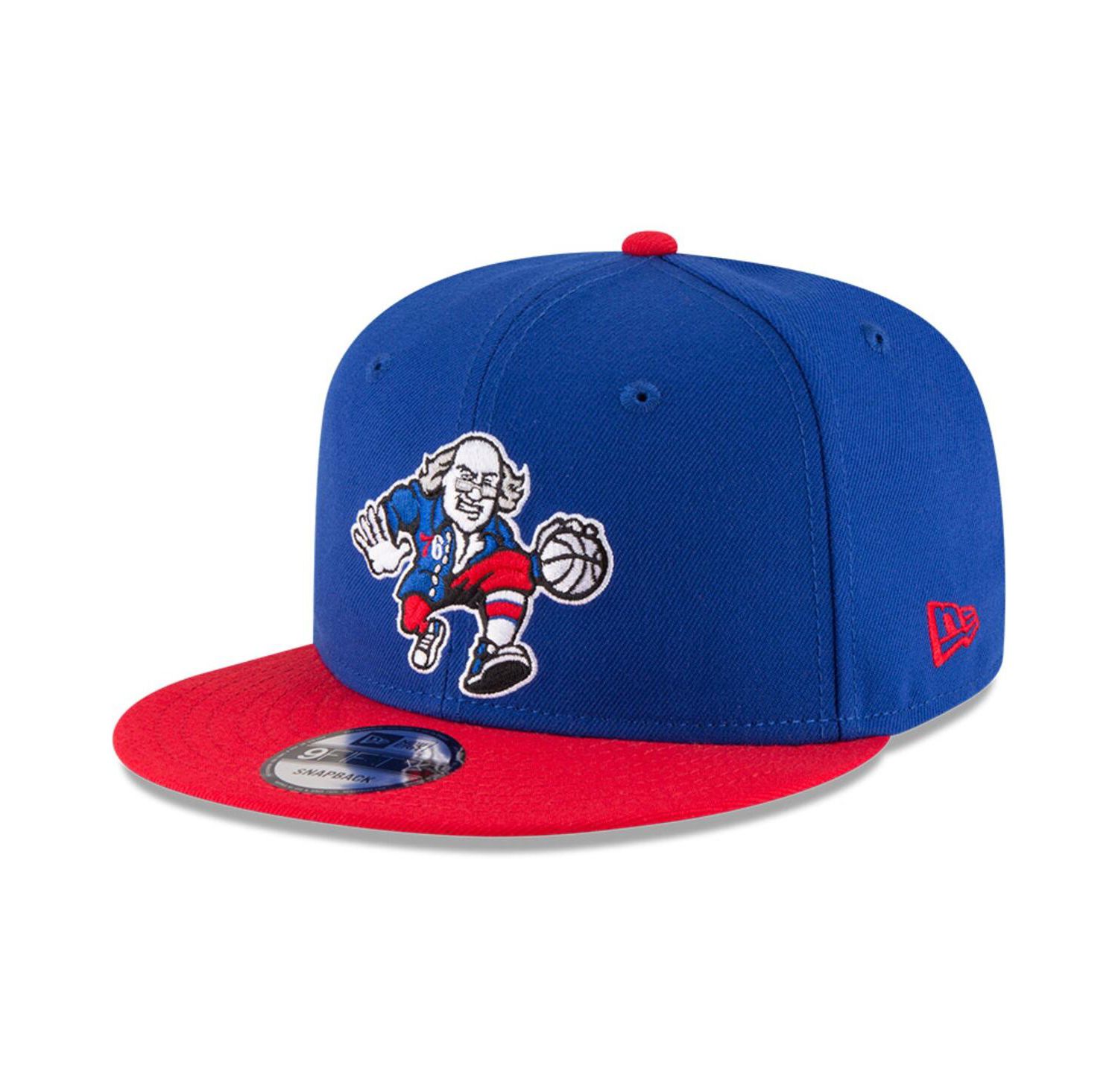 Men's Royal/Red Philadelphia 76ers 2-Tone 9fifty Adjustable Snapback Hat