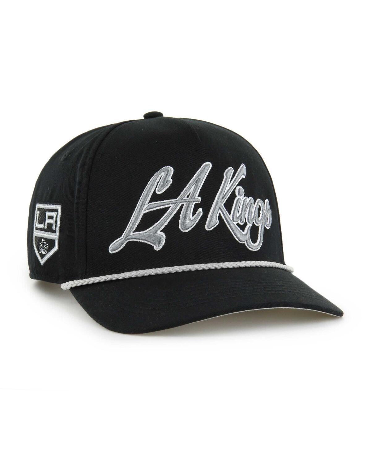 47 Men's Black Los Angeles Kings Overhand Logo Side Patch Hitch Adjustable Hat - Black