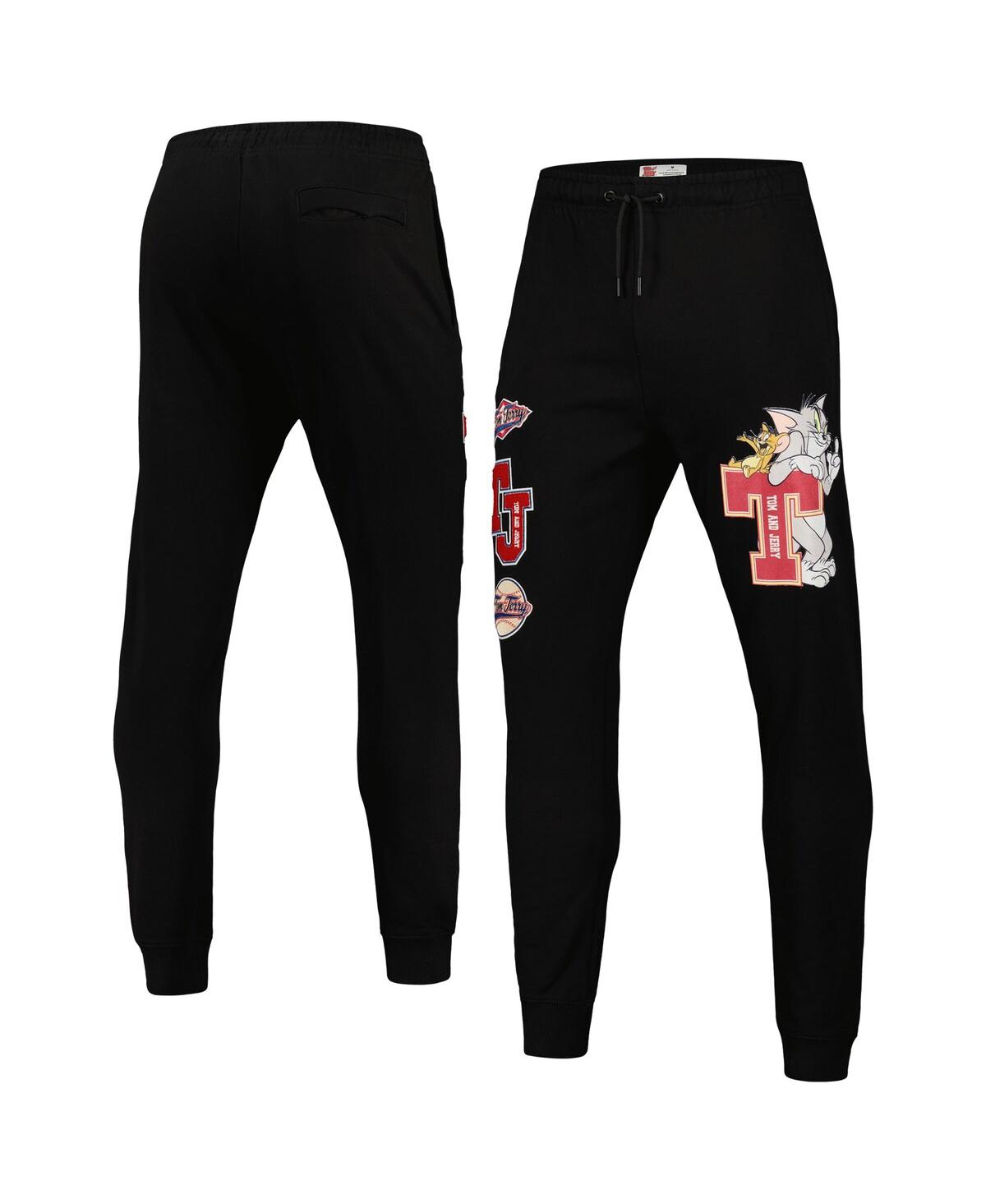 Men's Black Tom and Jerry University Jogger Pants - Black