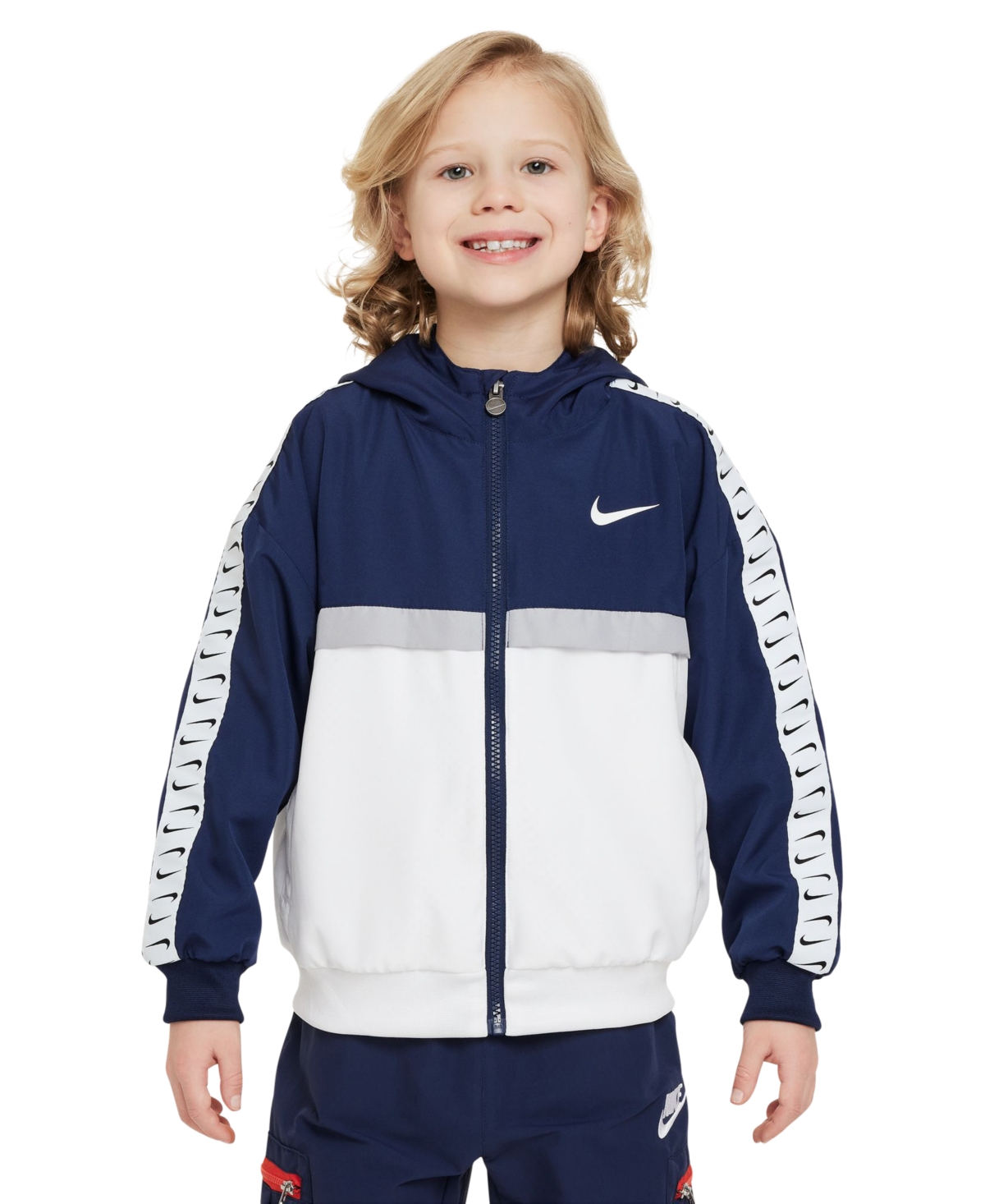 Nike Little Kids Ripstop Windbreaker Jacket In Blue