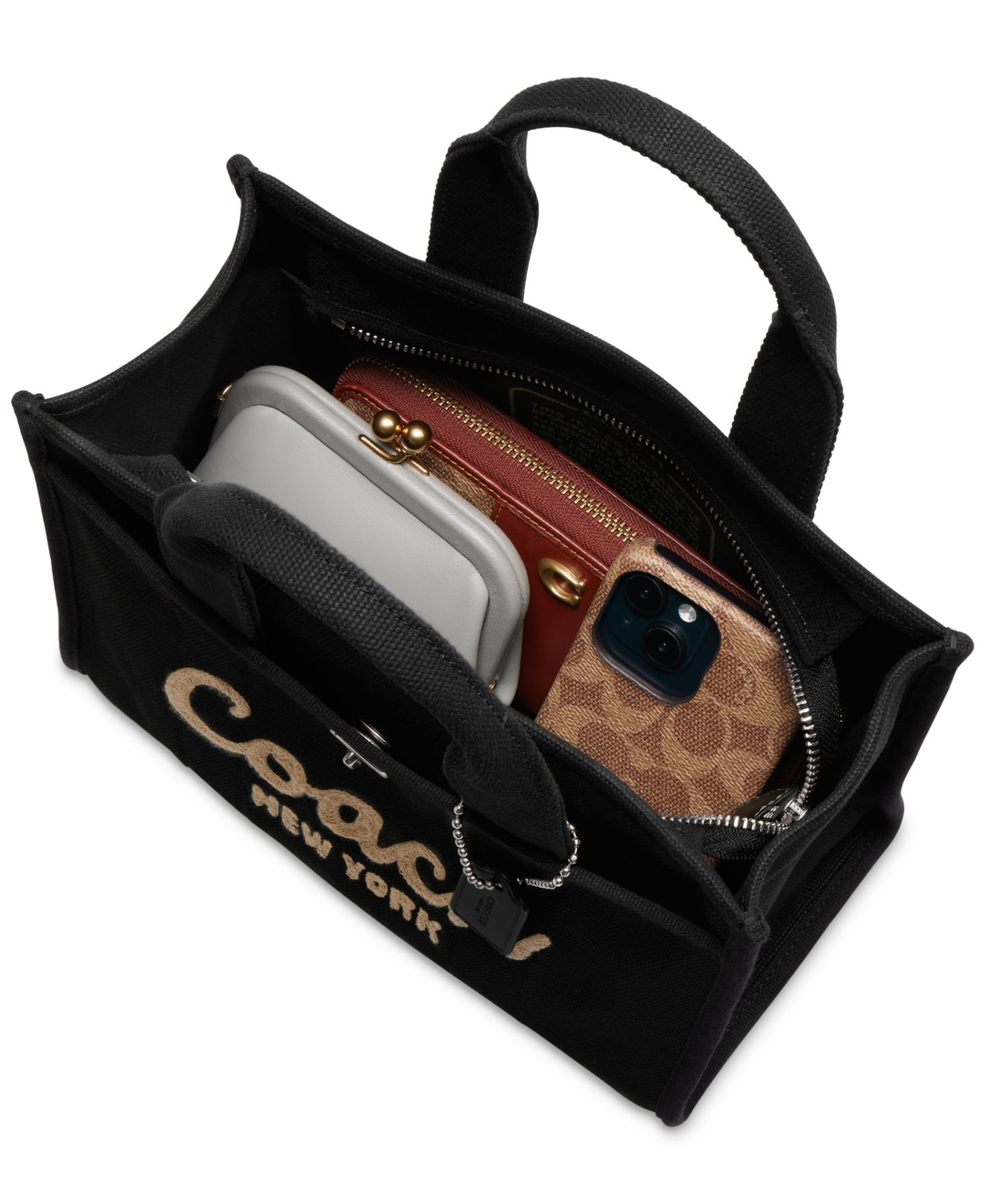Женская сумка COACH Cargo Small Canvas 26, цвет: Чёрный — фото 3