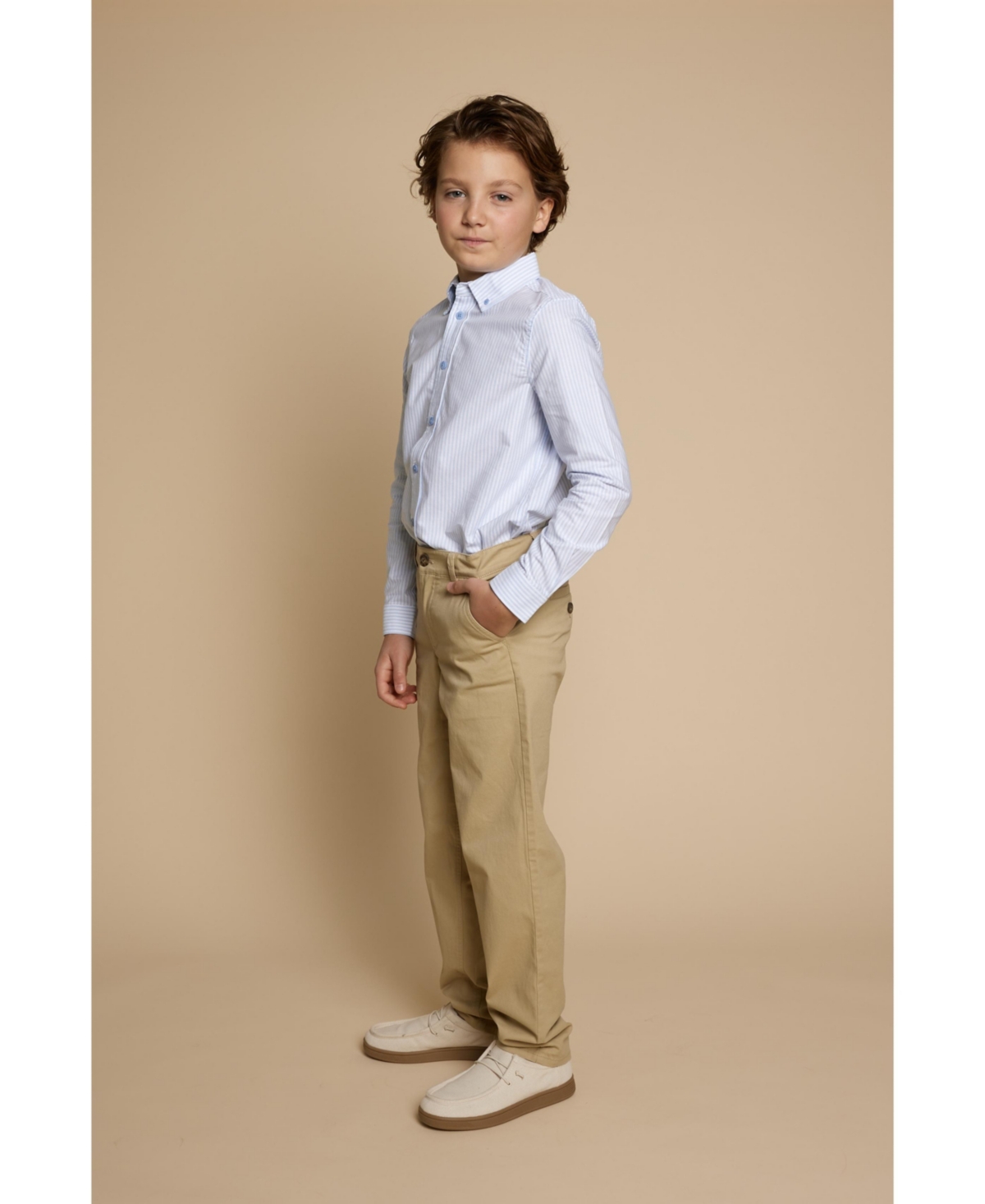 B by Brooks Brothers Big Boys Stretch Twill Chino Pants