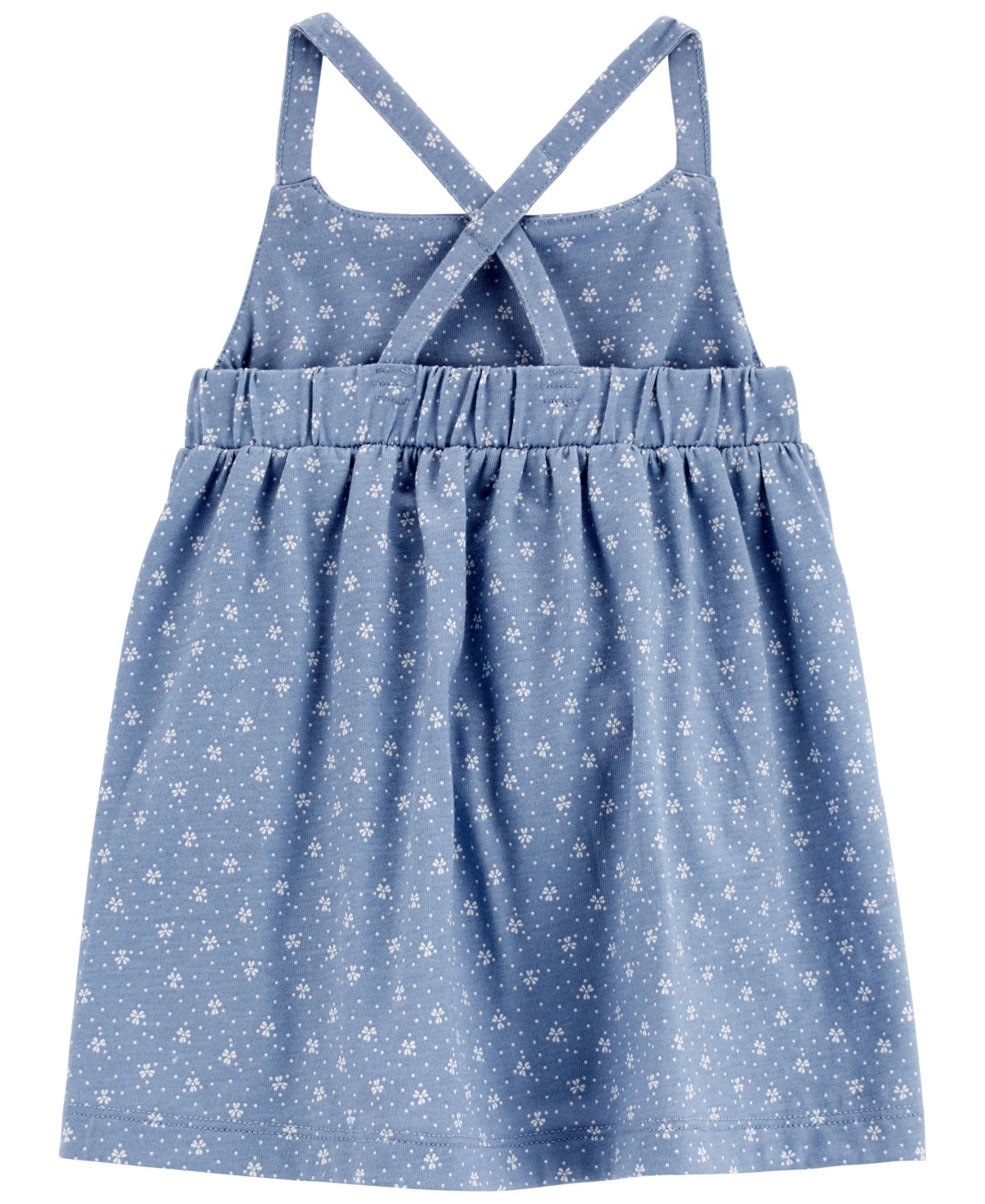 Shop Carter's Baby Girls Polka Dot Bee Sleeveless Dress In Blue,yellow