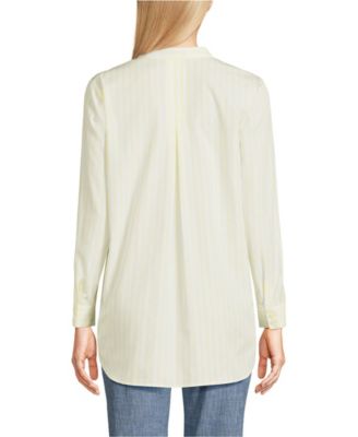 Women's No Iron Banded Collar Popover Shirt