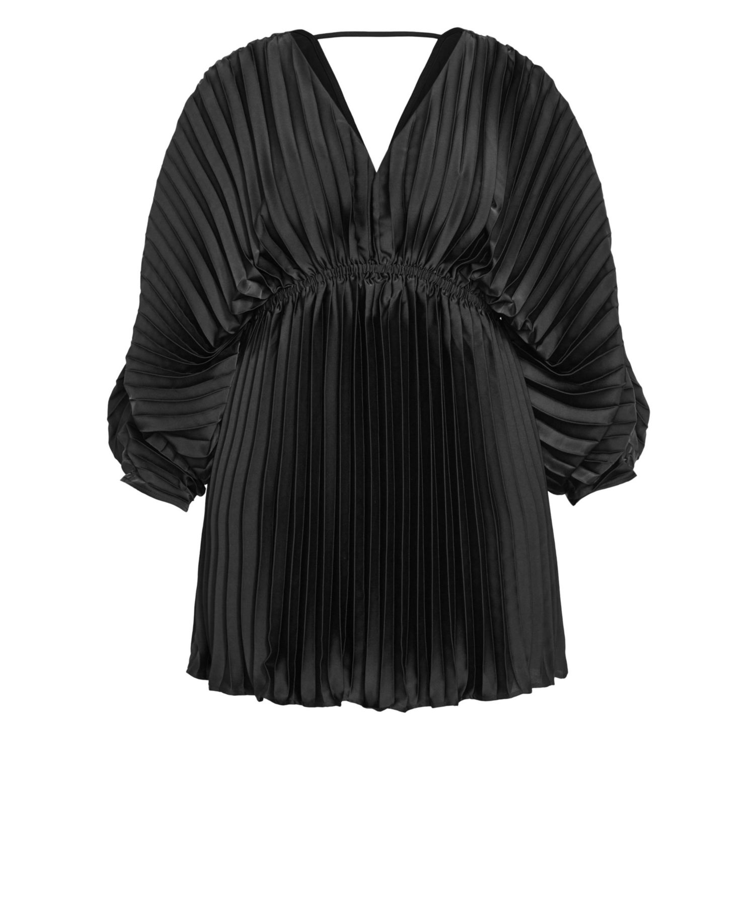 Plus Size Chloe Accordion Sleeve Pleat Dress