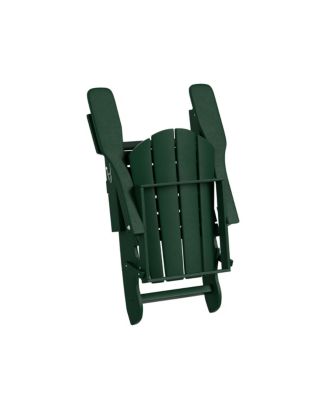 All-Weather Contoured Outdoor Poly Folding Adirondack Chair (Set of 2)