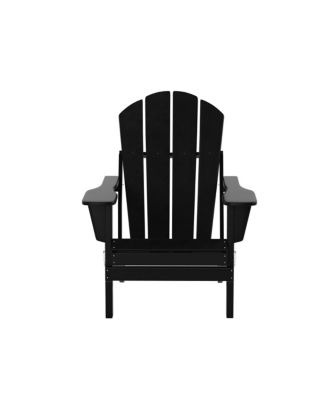 All-Weather Contoured Outdoor Poly Folding Adirondack Chair (Set of 4)