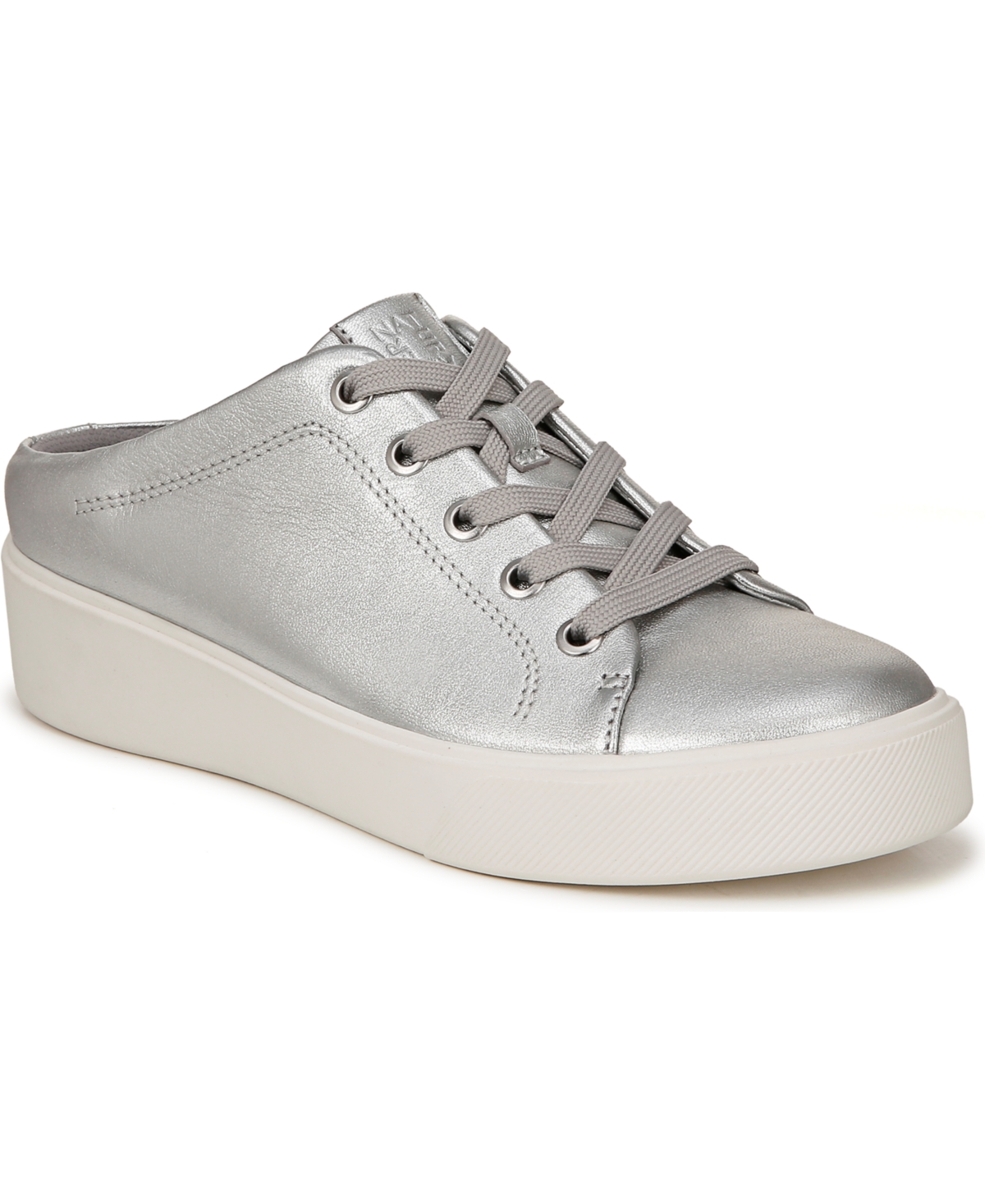 Morrison-Mule Sneakers - Silver Leather