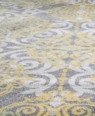  Evoke EVK230D Grey/Ivory 5'1" x 7'6" Area Rug