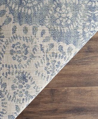  Evoke EVK266F Royal/Ivory 5'1" x 7'6" Area Rug