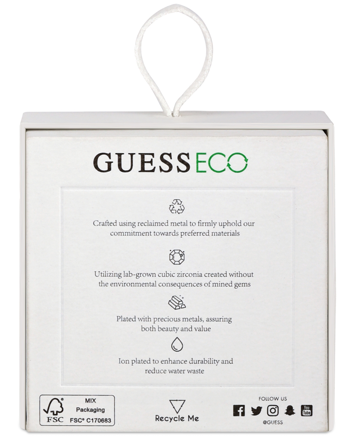 Guess 14kPlated & Cubic Zirconia Triangle Charm Bracelet - Gold