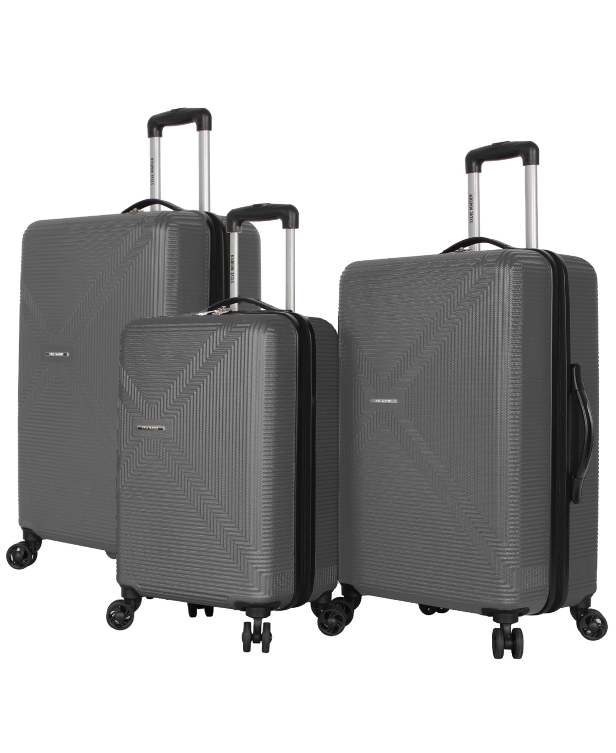 Shop Steve Madden Vixen 3 Piece Luggage In Charcoal