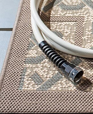 Courtyard CY7931 Beige and Dark Beige 5'3" x 7'7" Outdoor Area Rug