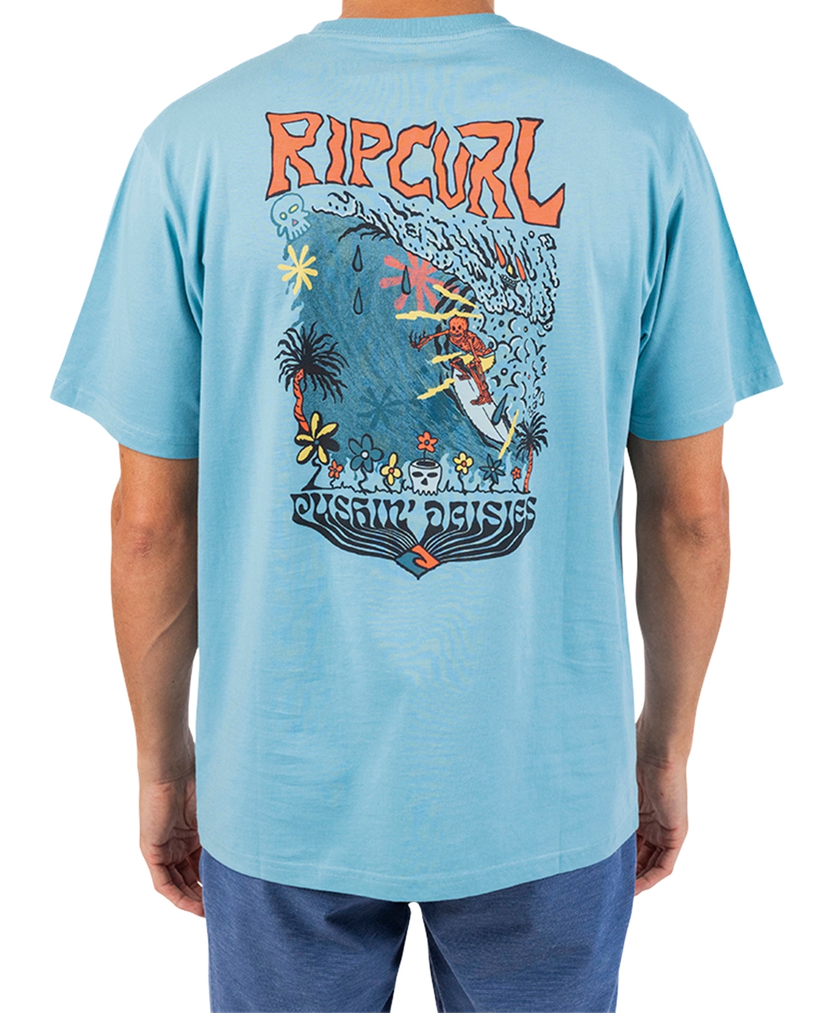 Rip Curl Men's Pushin Daises Tee In Dusty Blue
