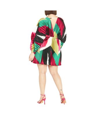 Plus Size Chloe Geometric Print Mini Dress