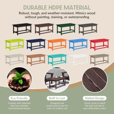 Outdoor Patio Classic Adirondack Coffee Table