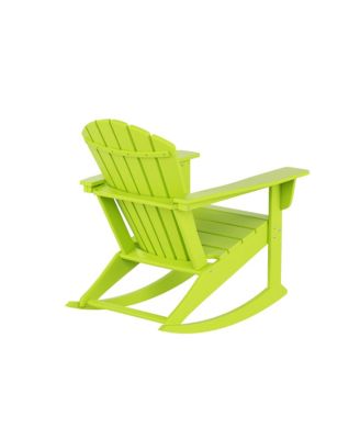 Outdoor Patio Poly Adirondack Rocking Chair Rocker