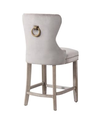 Tufted Velvet Counter Stool (Set of 2)