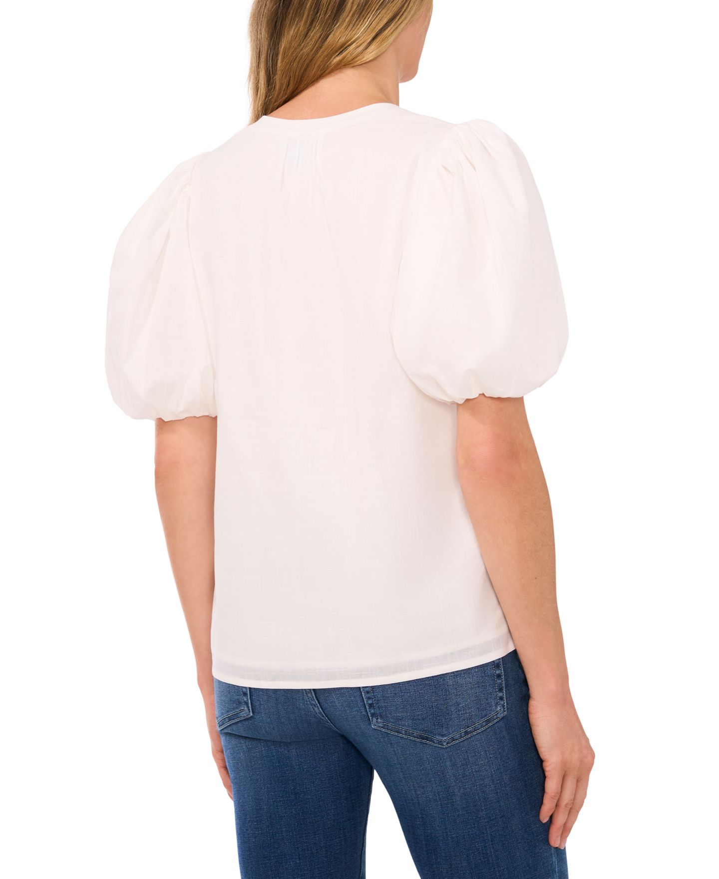 Женская блузка CeCe Short-Puffed-Sleeve, цвет: Слоновая кость — фото 2