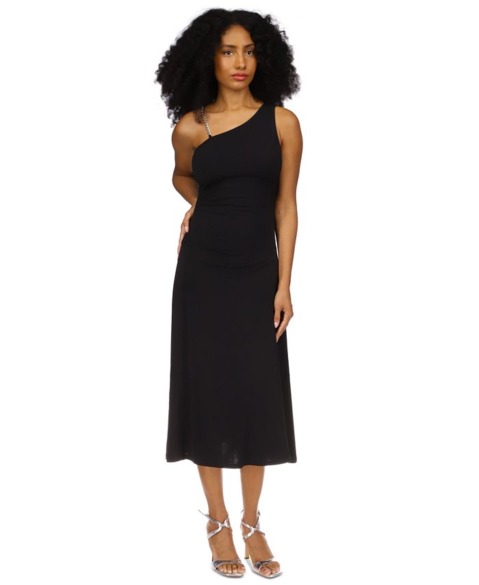 Michael Kors Women's One-Shoulder Midi Dress - Macy's