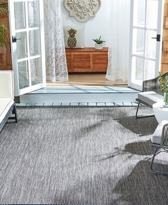 Courtyard CY8521 Black and Beige 8' x 11' Sisal Weave Outdoor Area Rug
