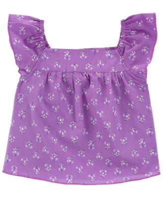 Carter's Kid Girl Ivory Floral Fruit Top